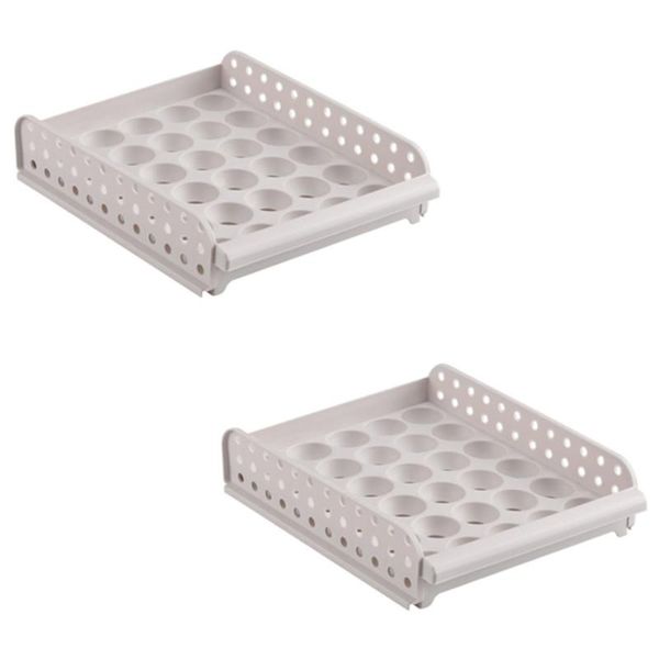 

storage bottles & jars 1pc grid egg box refrigerator container breathable rack