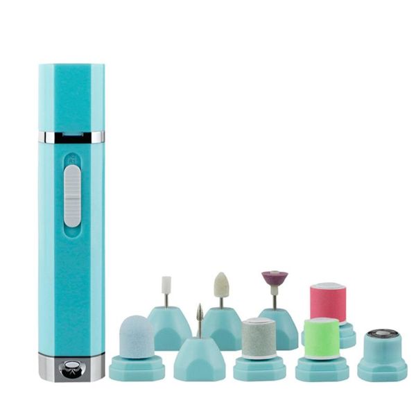 

nail drill & accessories 9 in 1 multifunction electric shaper portable cutter machine low noise art grinder tool gel polish