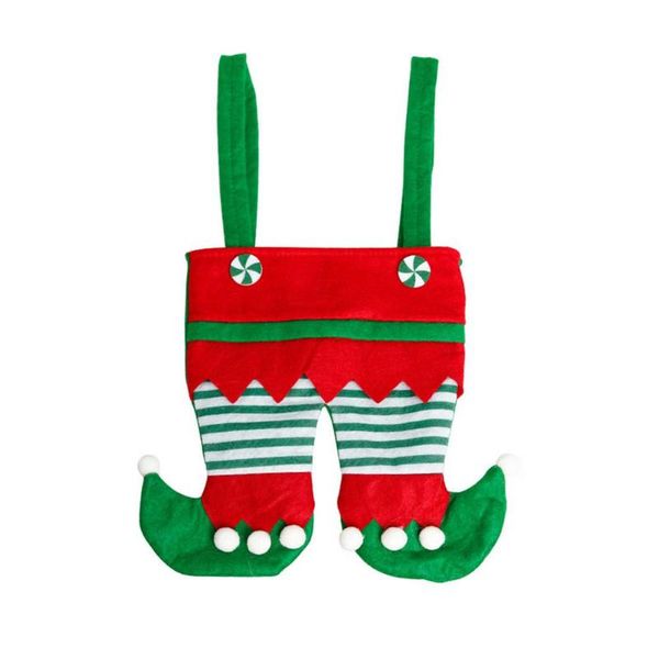 

christmas decorations elf pants candy gift bag with green skirt and striped stock small to kid for party