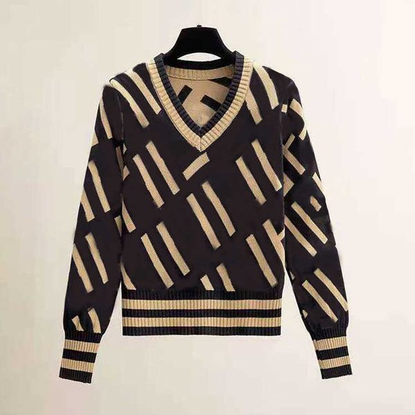 

sweater crochet mujer women designer sweaters womens long sleeve sweatshirt letter printing casual autumn large size crew neck pullover, White;black