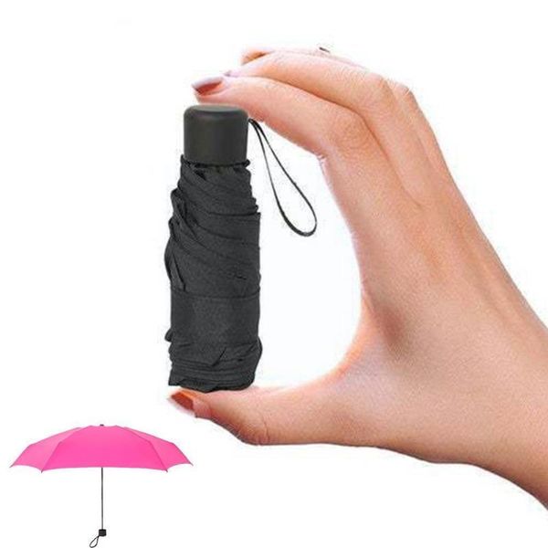 

umbrellas small fashion folding umbrella rain women gift men pocket travel anti-uv mini portable parasol girls waterproof l3b2