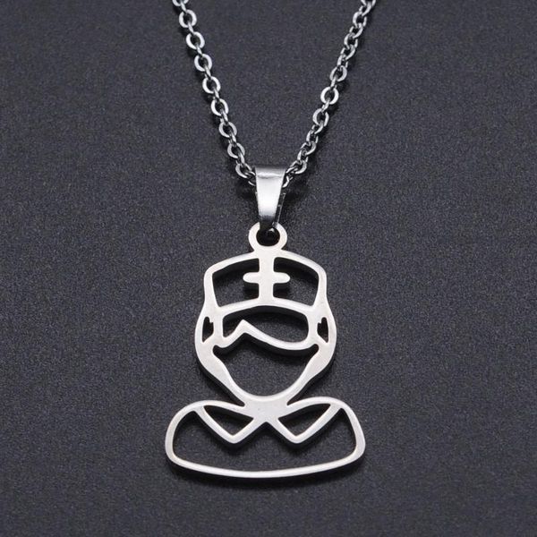 

pendant necklaces stainless steel charm necklace for women fashion jewelry drop accept oem order dainty, Silver