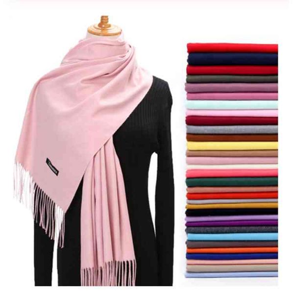 

2021 new soft cashmere scarv women solid color wraps thin long scarf tassel casual lady winter female shawl with many colors, Blue;gray