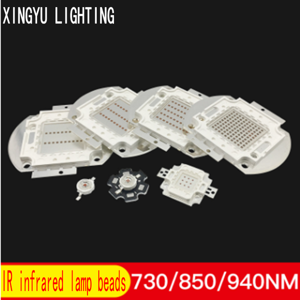 

light beads 1w 3w 5w infrared led lamp 730nm940nm high power 850nm chip 10w 20w 30w 50w 100w camera fill source
