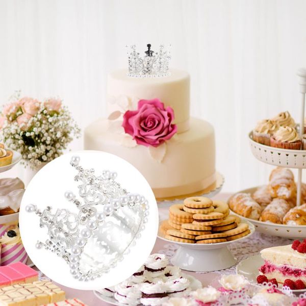

other festive & party supplies 1pc festival cake er decorative crown props delicate pearl adornment