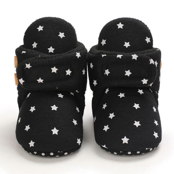 

autumn and winter baby boys girls cute star print cotton soft bottom warm toddler shoes first walkers