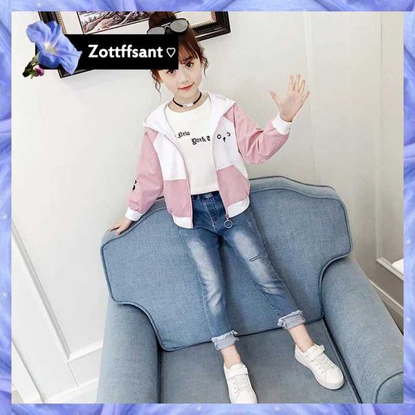

jackets long sleeve cartoon cat clothes for girls 4 6 8 10 12 13 years outwear coat spring autumn children clothing, Blue;gray
