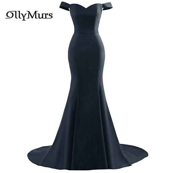 

bridesmaid dress off the shoulder formal dresses lr968 boat neck mermaid wedding guest gowns solid party 2021, White;pink