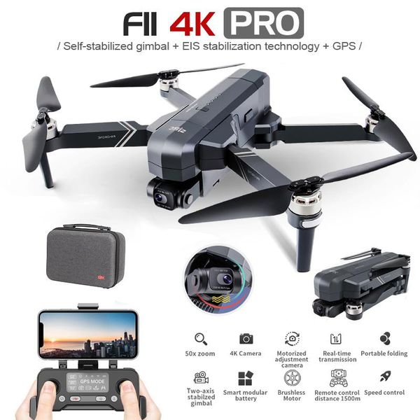 

drones f11 4k pro 5g wifi 1.2km fpv gps with hd camera 2-axis gimbal brushless foldable rc drone quadcopter rtf vs sg906 2