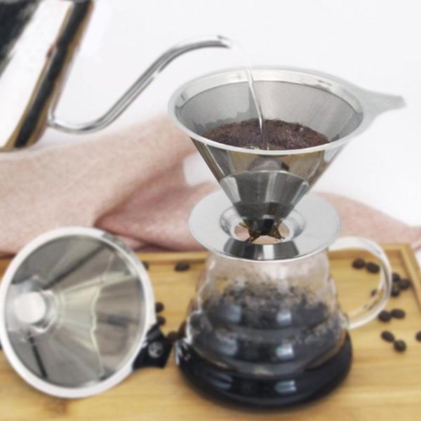 

coffee filters steel filter holder reusable baskets dripper drip v60 r9m5