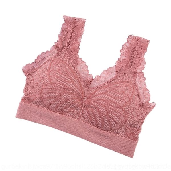 

osb2 vest butterfly pattern women's gathered without steel ring sports underwearlacebra vest underwear butterfly pattern gathered witho, Red;black