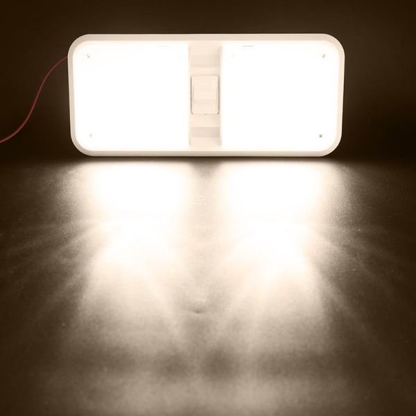 

parts 12v car led rectangular ceiling dome lamp touch switch white interior roof spotlight marine/yacht rv caravan reading