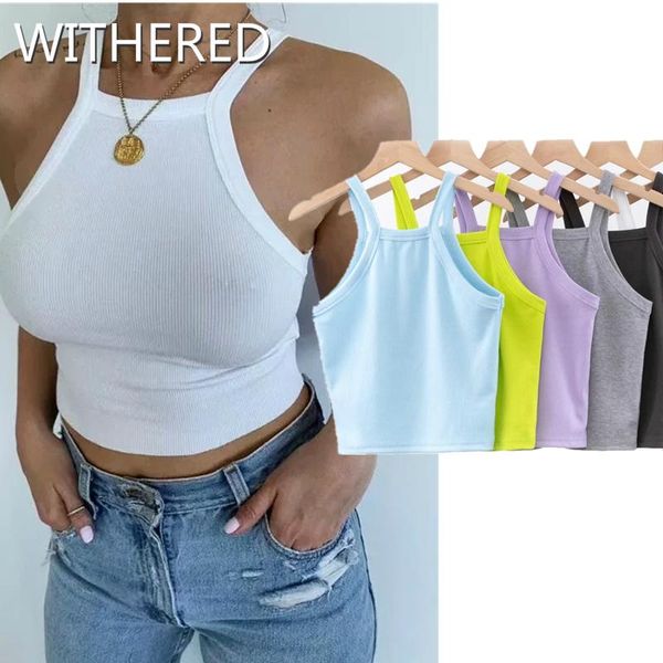 

women's tanks & camis withered ins fashion blogger high street knitted short summer t shirt women harajuku tshirt camisetas verano muje, White