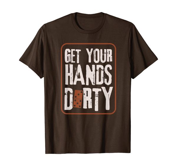 

domino player get your hands dirty dominoes t-shirt, White;black