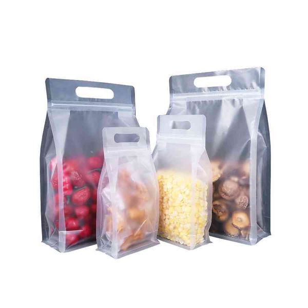 

thicken up frosted zipper stand handle food packaging bags for nuts rice red jujube