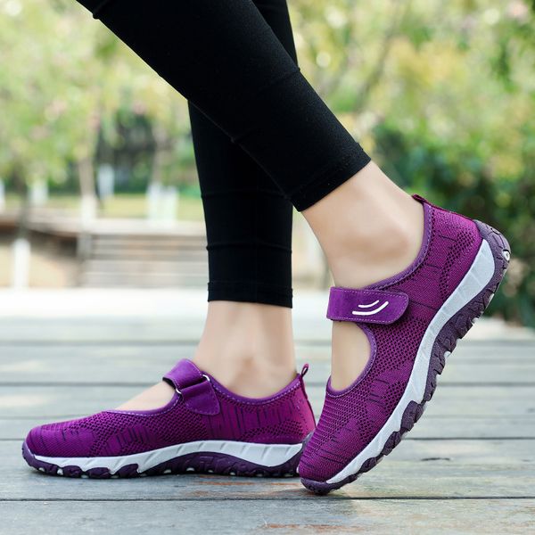 

comfortable men's hollow mesh middle-aged lady running shoes sell well casual trainers men women sports sneakers