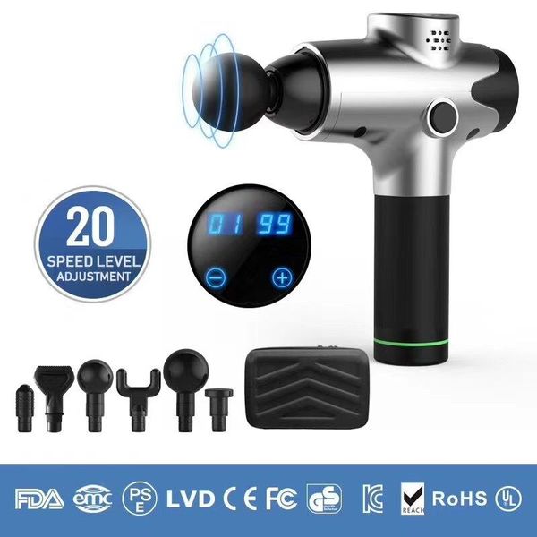 

high frequency massage gun muscle relax body relaxation slimming shaping electric massager with portable bag for fitness