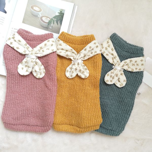 

aimeng autumn winter fashion plain color led two legged sweater cat cloth