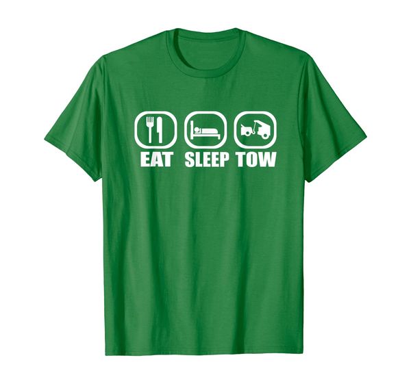 

eat sleep tow tow truck driver funny towing t-shirt, White;black