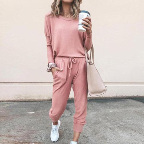 

spring 2 peice set women elegant pants sets female casual outfits jogger two piece korean sports suit black cotton tracksuit dress, White
