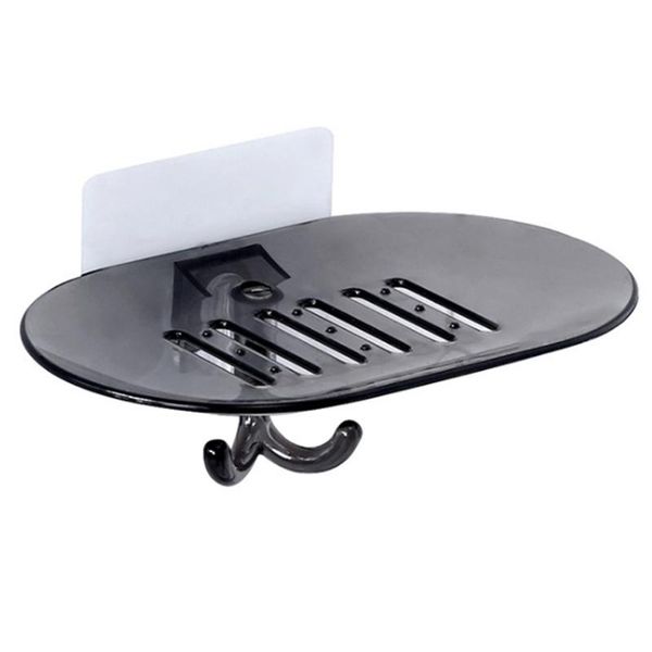 

bathroom no-nail wall mount draining soap box holder container shelf sponge hook case dishes