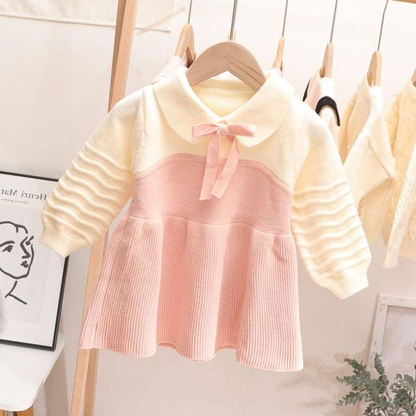 

pullover girls sweater knit long-sleeved princess dress toddler girl fall clothes winter baby kids sweaters, Blue