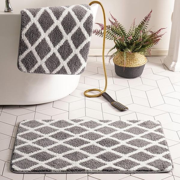 

bath mats bathroom rug non-slip absorbent floor feet soft microfiber home carpet anti-skid mat tapis salle de bain