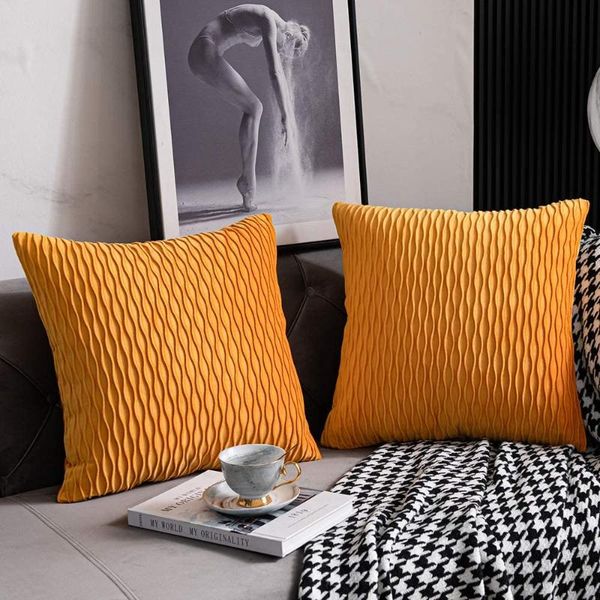 

cushion/decorative pillow 2pcs/set striped velvet cushion cover soft luxury throw covers elegant nordic decorative case for sofa bed couch