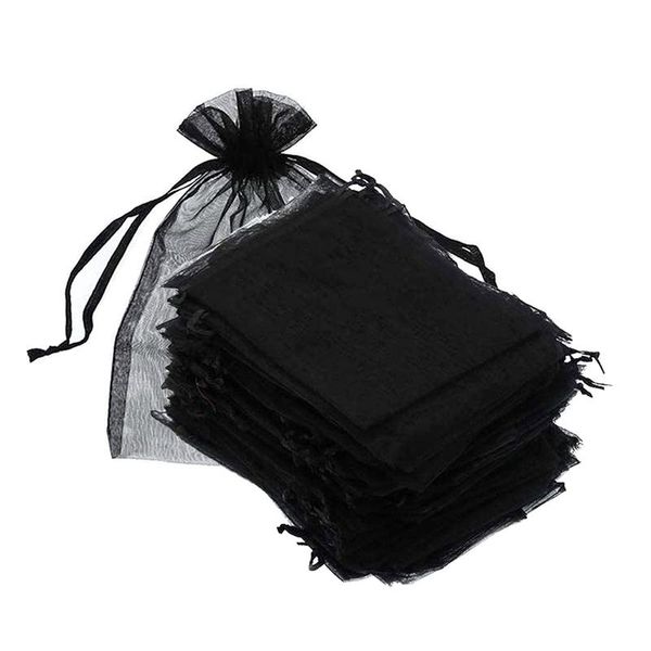 

gift wrap black organza bag jewelry sugar cosmetics trial pack
