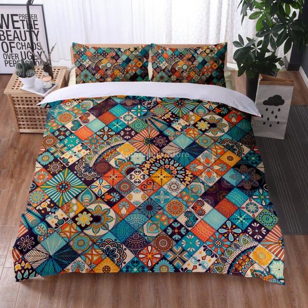 

bedding sets bohemia mandala fantasy 3d print comforter set duvet cover pillowcase twin full  king size home textile