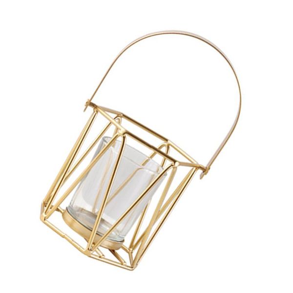 

candle holders 1 pc iron art candlestick hollow-out holder desktop