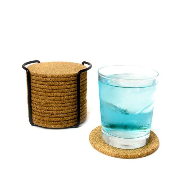 

mats & pads 6/10/20pc natural round wooden slip slice cup mat tea coffee mug drinks holder for diy tableware decor durable pad tslm1