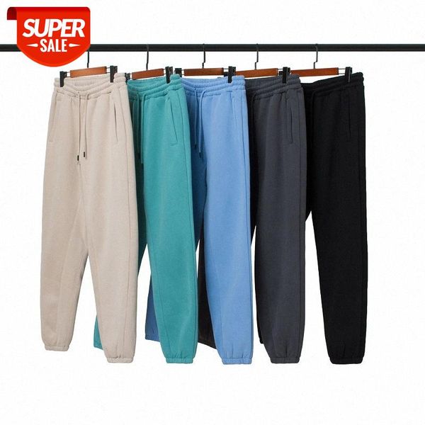 

solid color leggings pants hip-hop plus velvet thick loose drawstring casual men #af38, Black