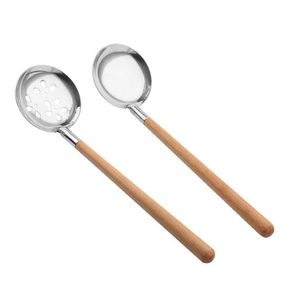 

spoons 2pcs soup spoon ladle durable multi-functional slotted