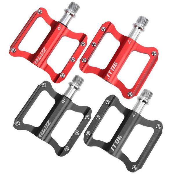 

bike pedals ztto 2pcs bicycle pedal ultralight road flat aluminum alloy non-slip bearings for mtb fixie bikes
