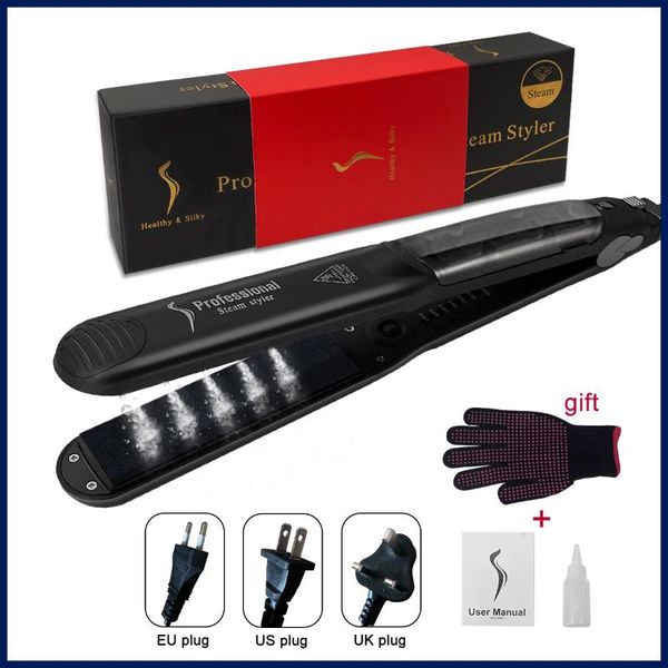 

electric hair brushes professional steam straightener ceramic flat iron 6-gear adjustment straighting curling curler style tool