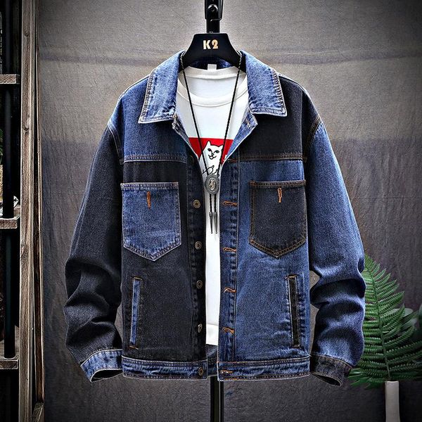 

men's casual shirts autumn loose large denim jacket youth, White;black