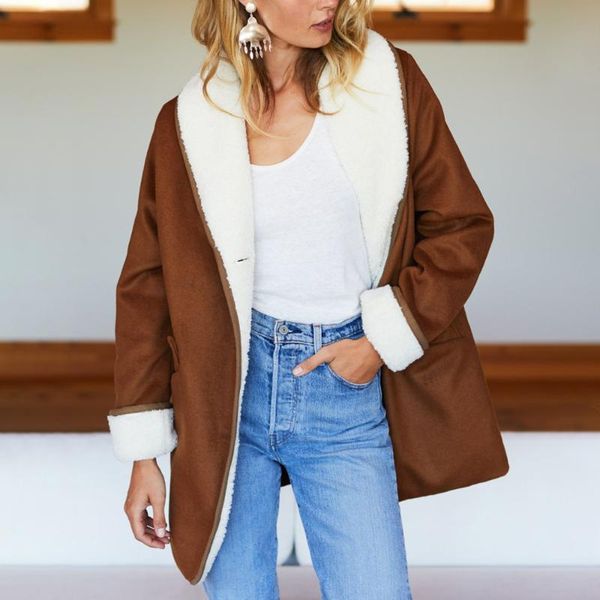 

women's jackets fashion women long sleeve cotton padded jacket solid american european style coat thicken warm winter clothing for, Black;brown