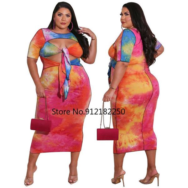 

ethnic clothing xl-5xl summer 2021 african women short sleeve printing polyester plus size dress dresses for, Red