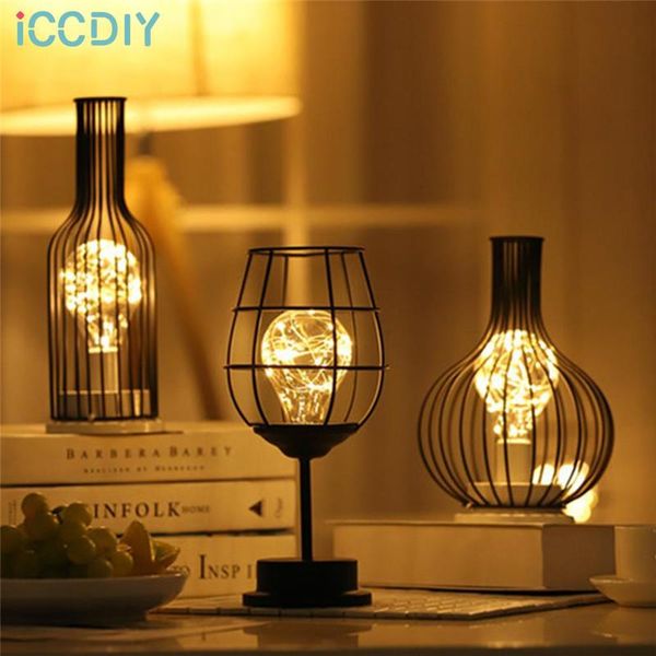

art led table lamp reading night light bedroom bedside desk lighting living room retro classic iron home decoration lamps
