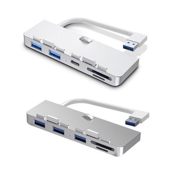 

hubs rocketek 5 in1 type c/usb3.0 hub docking station usb3.0 5gbps splitter sd tf fast reader compatible with mac-pro hdd ssd
