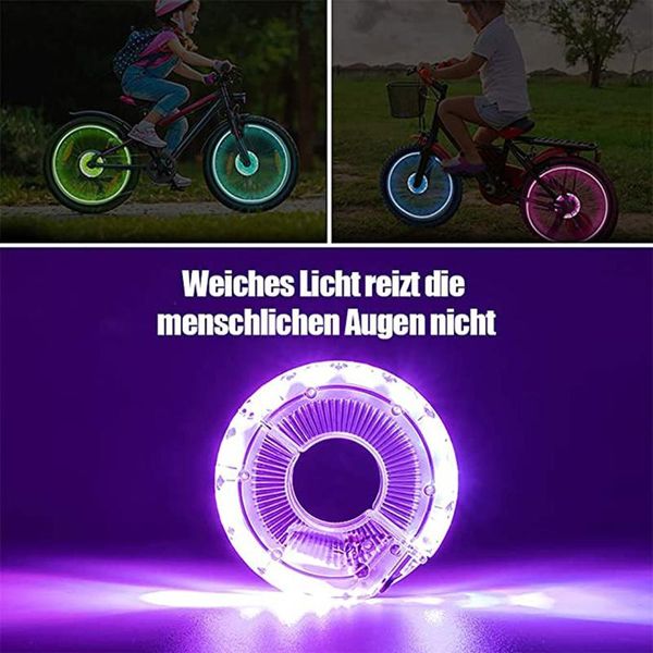 

night riding glow led bicycle spoke light usb rechargeable low power consumption and energy saving wheel bike lights