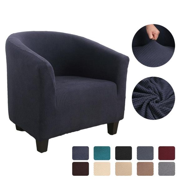 

chair covers solid color stretch slipcovers elastic living room coffee tub sofa armchair seat cover protector washable furniture slipcover