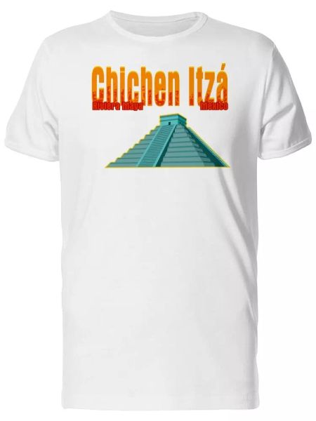 

pyramid of chichen itza men's tee -image by shutterstock, White;black