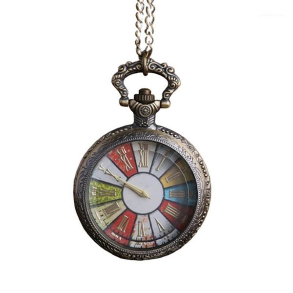 

wristwatches carlota couple pocket watch window grille retro quartz hanging table commemorative relogio, Slivery;brown