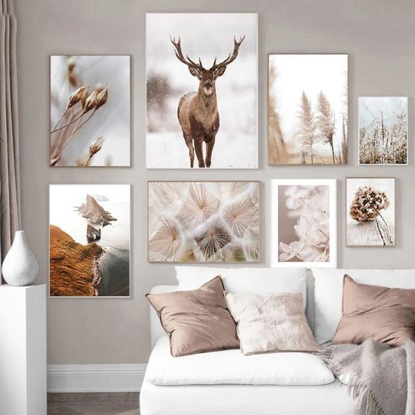 

diamond painting 5d bouquet art landscape embroidery scandinavian style deer poster cross stitch kit mosaic decoration
