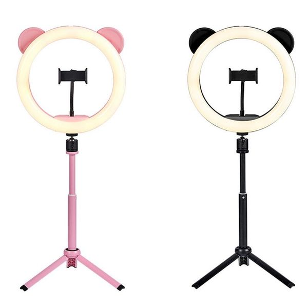 

flash heads po led selfie ring fill light 10inch dimmable camera phone 26cm lamp for makeup video live studio