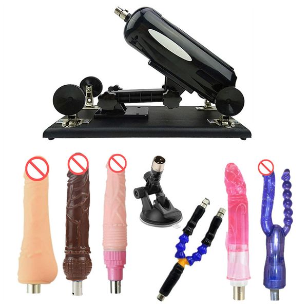 Móveis AKKAJJ Adulto Automatic Sex A aceleração Massage Machine Gun para Mulheres com anexos substituível 3XLR