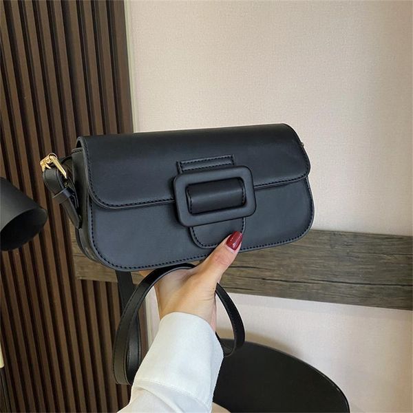 

evening bags simple fashion women's bag pu leather shoulder for women luxury designer flap handbags ladies solid crossbody