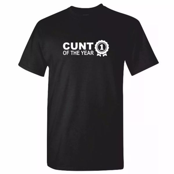 

c**t of the year t shirt - funny mens blokes private joke rude tshirt c u n t, White;black